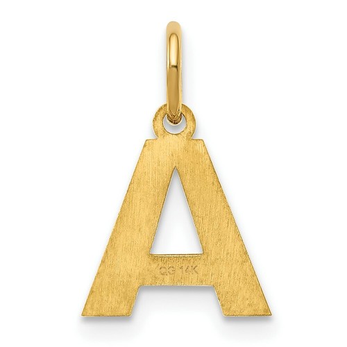14K Yellow Gold Letter A Initial Charm XNA1337Y/A - Picture 4 of 4