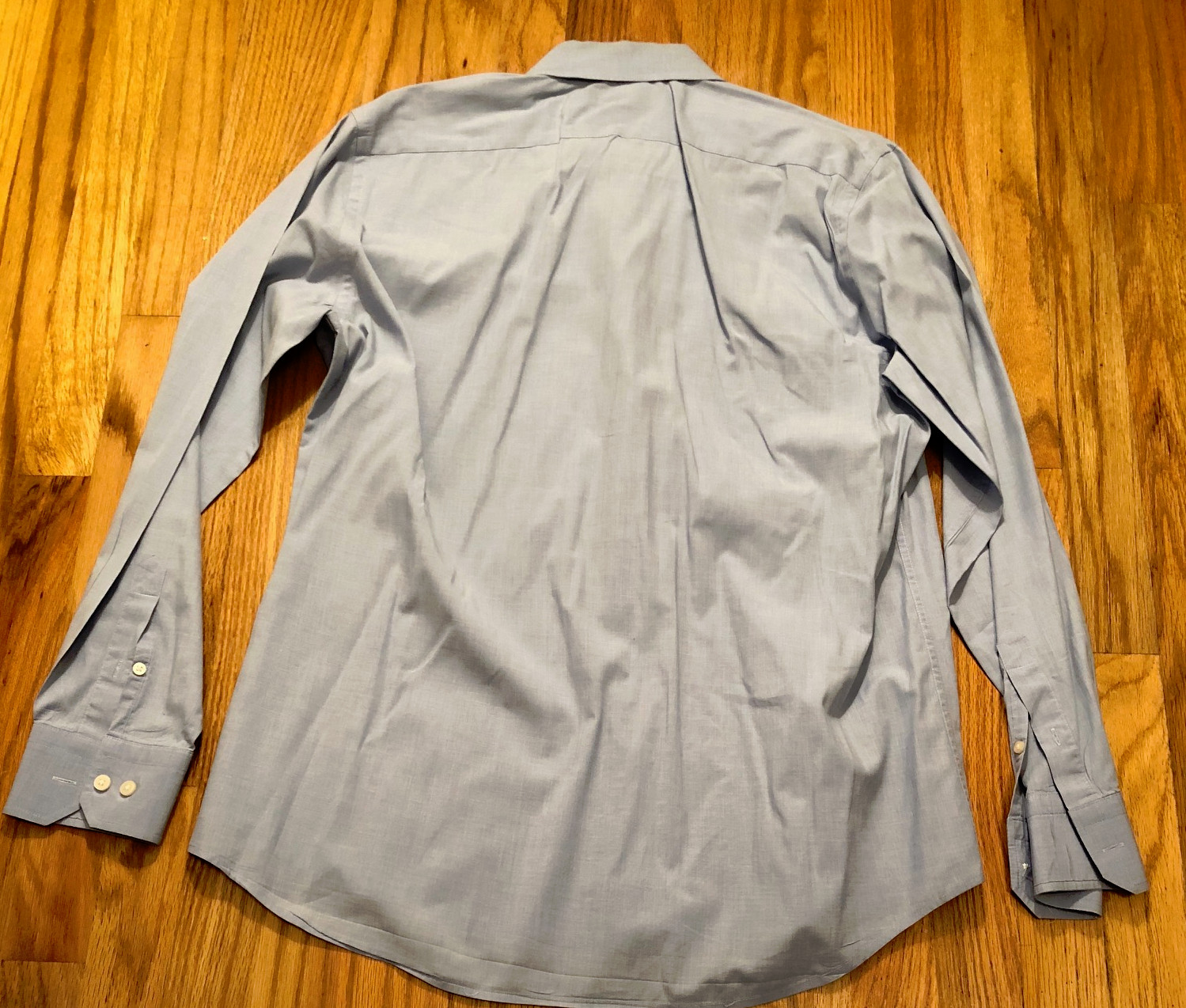 Men’s Express Stretch Long Sleeve Button Down, Blue, … Gem