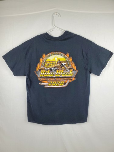 Gildan Daytona Beach Bike Week 2020 Motorcycle Graphics Black Size XL - Picture 1 of 6