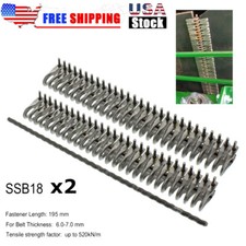 2 pcs HEAVY PLATE LACINGBELT FASTENER 7.65" WITH NOTCHED PIN - 1 SPLICE