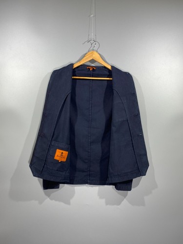 BARENA VENEZIA Visal Garzoto Men's Navy Blue Unlined Cotton Overshirt Jacket 48 - Picture 11 of 16