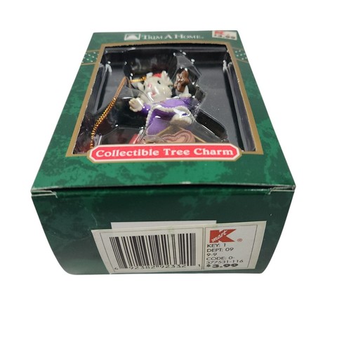 Trim A Home Collectible Mouse Purple Dress Candy Box Tree Charm Ornament  IOB - Picture 6 of 6