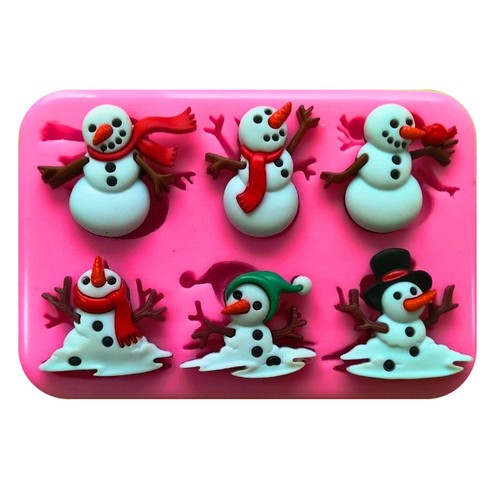 Weihnachten Schneemänner und schmelzende Schneemänner Silikonform von Fairie Blessings - Bild 6 von 6