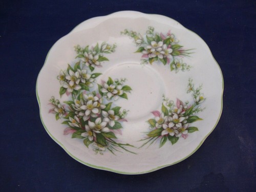 ROYAL ALBERT SOCKEL TEETASSE & UNTERTASSE - BLÜTENZEITSERIE - "ORANGENBLÜTE"  - Bild 6 von 8