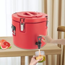 5.3gallon Beverage Dispenser Insulated Drink Carrier Cold&Hot w/ Buckles+Faucet