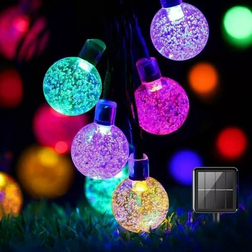 20/30/50 LED Solar Tear Drops Crystal Ball String Lights Outdoor Waterproof - Picture 24 of 24