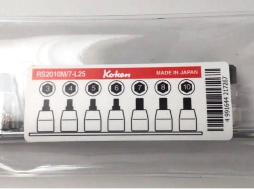 Koken 1/4" Antrieb kurzes Sechskant-Bit-Steckschlüsselset (3 ~ 10 mm) RS2010M/7-L25 - Bild 3 von 3