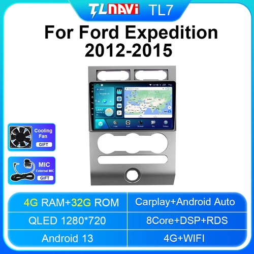 Android Auto For Ford Expedition 3 U3242,U3542,2006-2017 Car Carplay GPS Player - Afbeelding 9 van 32