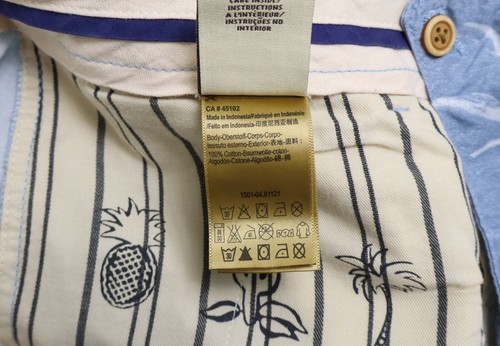 Scotch & Soda Shorts Herren W32 Chino Fade Effekt Muster Blue - Bild 8 von 8