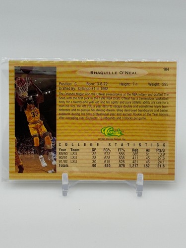 1993 NBA Classic Flash Backs-Shaquille O'Neal #104 - Picture 2 of 2