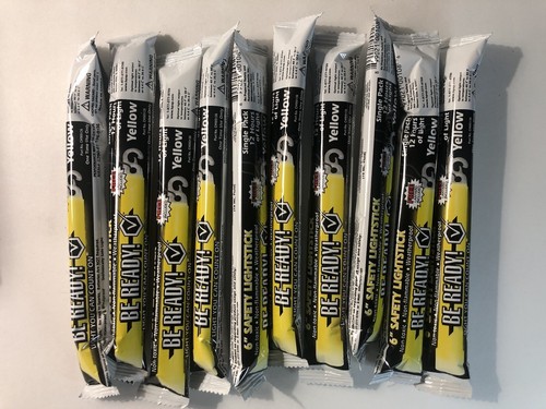 6" Yellow Lightsticks (Pack of 10), BP-9-60074, 12 hours, Be Ready! - Picture 6 of 16