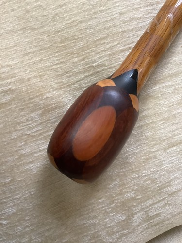 Specimen Wood Walking Cane ~ Ebony, Chestnut, Purple Heart, Bubinga~Handmade - Picture 19 of 23