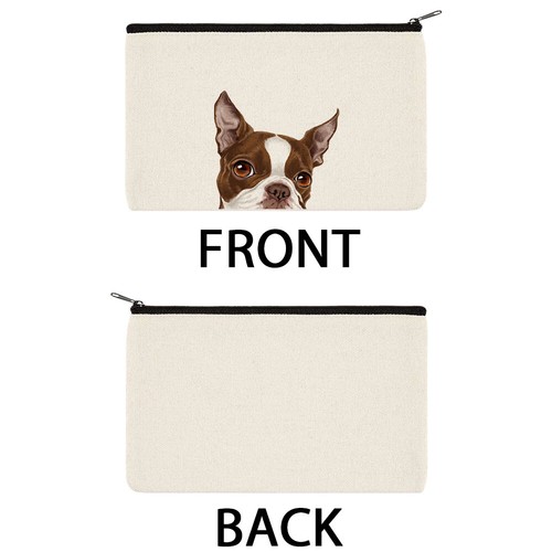 Hund Katze Canvas Kosmetik Make-up Reißverschluss Tasche Etui Federmäppchen für Frauen, Mädchen - Bild 180 von 220