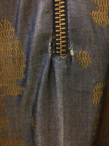 Vestido Ritu Kumar Hombro Frío Corbata Cintura Cambray Estampado Bloque Talla 36 Indio Boho - Imagen 7 de 9