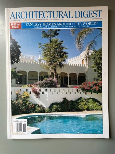 Architectural Digest Magazine January 1999 - vintage retro interiors