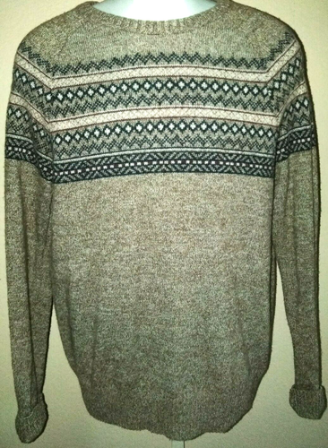 Urban Pipeline Pullover Crew Neck Sweater Men Size M Long Sleeve Poly/Wool Brown