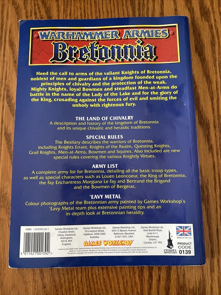 Warhammer Armies: Bretonnia Army Book 1996 5th Edition - Warhammer Fantasy - Image 2 of 4