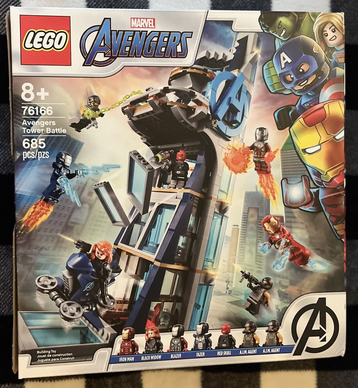 LEGO Super Heroes: Avengers Tower Battle (76166) Complete Figs/Manual/Box (USED)