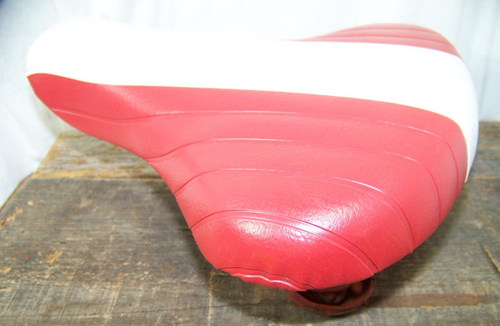 Vintage Personen Fahrradsitz - zweifarbig rot & weiß Personen Fahrradsitz - Bild 5 von 19