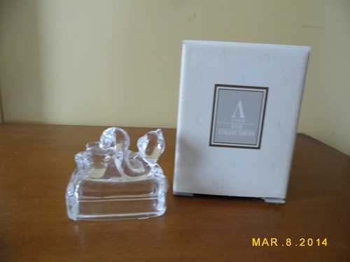 AVON CRYSTAL CATS COLLECTION "KATZE AUF KISSEN" FIGUR, 1995 - Bild 1 von 4