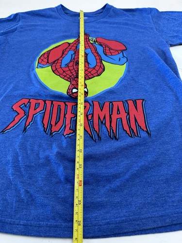 Marvel T Shirt Herren M Blau Kurzarm Spider Man Grafik Klassisch Freizeit - Bild 6 von 6