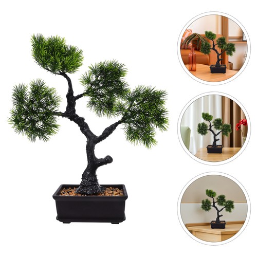 Planta de bonsái artificial: planta falsa en maceta - bonsái sintético para decoración del hogar interior - Imagen 10 de 12