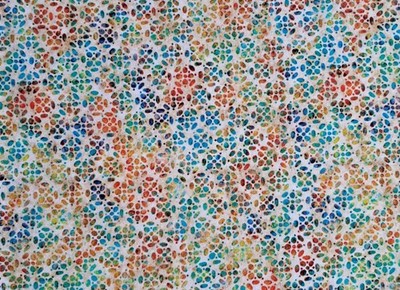 1/2 Yard Dan Morris BTHY Rainbow Splattered Dots 100% Cotton Fabric 