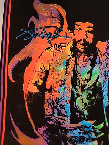 Vintage 1996 Jimi Hendrix Flamme Schwarzlicht Poster Skorpion # 1737 23 x 35" Samt - Bild 18 von 23