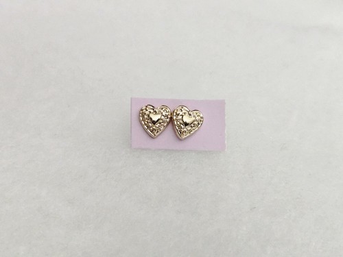3 Pairs of New Stud Earrings Nickel Free Gold Tone - Hearts, Butterfly, Boots - Picture 2 of 8