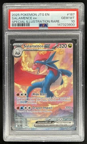 2025 Pokemon Journey Together Salamence ex #187/159 PSA 10 GEM MINT