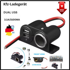 Aufbau Steckdose 12V KFZ Auto Dual USB Ladeger�t Zigarettenanz�nder Adapter DE