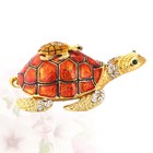 Painted Metal Crafts Ornaments Animal Shaped Cartoon Turtle for Home