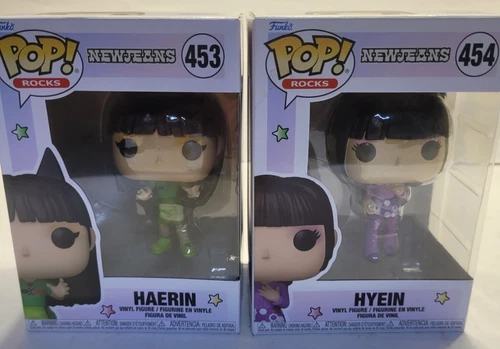 Lot Of 2 Funko Pop! Vinyl Newjeans Haerin #453 Hyein #454 Pop! Rocks KPOP Korean