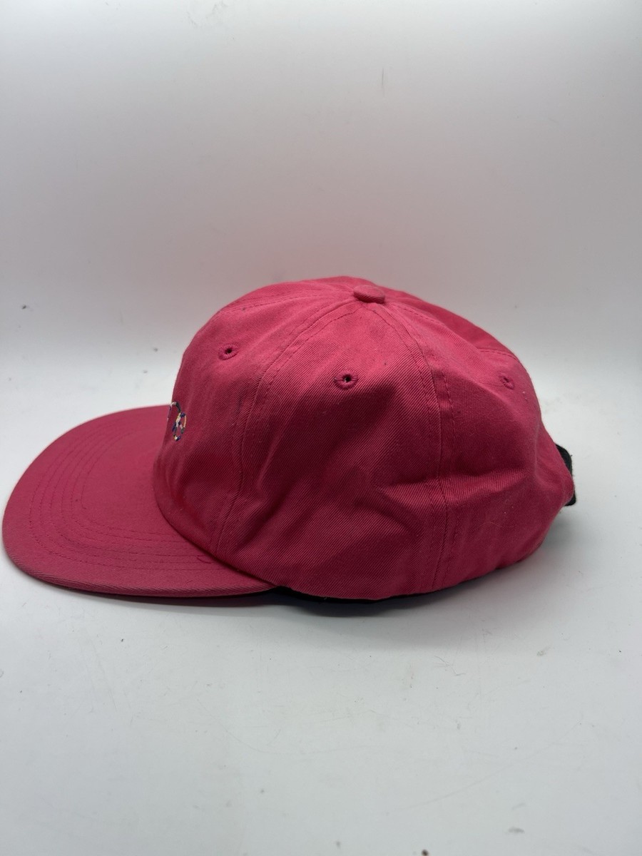 Rare Supreme Multicolor Twill Classic Logo 6 Panel Cap Hat Pink