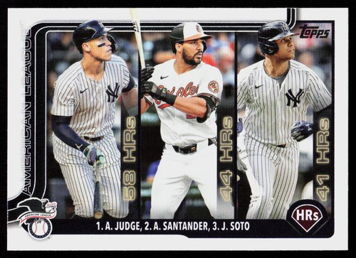 2025 Topps Aaron Judge / Juan Soto / Anthony Santander #79 BASEBALL AL - Bild 1 von 2