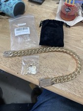 Gold dog chain/collar with tag for engraving