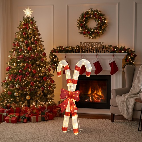 AplusChoice Christmas Candy Cane Lights Red Bowknot for Outdoor Indoor Decor - Picture 9 of 9