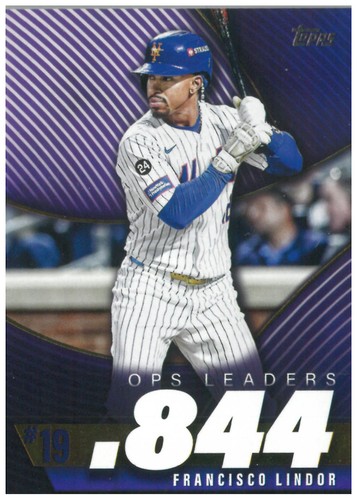 2025 Topps Series 2 OPS Bests OPS-19 Francisco Lindor - New York Mets
