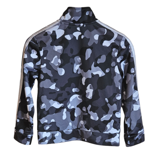 Adidas Boy's Zip Sweatshirt Camo Grey Black White Size Small (8) - Picture 7 of 8
