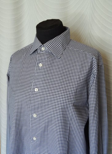 Eton modernes blau weiß kariertes Hemd Größe 42 / 16,5 - Bild 3 von 7