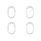  24 Pcs Replacement Bathroom Shower Curtain Hooks Clear Hanger Drape Clip