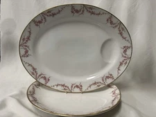 Haviland Limoges Schleiger 145 12.5 Inch CHOP PLATE & 15.5 Inch MEAT PLATTER
