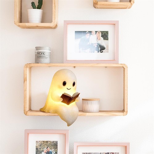 Cute LED Ghost Night Light Children Nightlight Gift Bedside Sleep Lamp Halloween - Picture 10 of 12