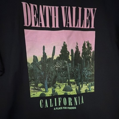 VLVA Death Valley California Graphic Cotton Jersey T-Shirt Black Men's L