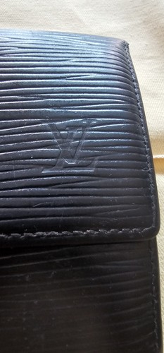 Louis Vuitton Epi Porte 6 Cartes Credit Leather Trifold Wallet Black LV Dustbag - Picture 3 of 15