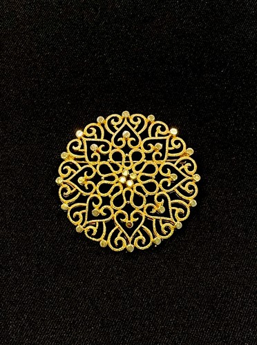 Broche prendedor vintage Estate Crown Trifari dorado - Imagen 1 de 6