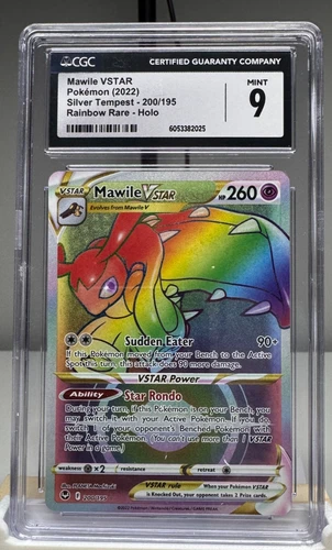CGC 9 Mawile VSTAR 200/195 – Silver Tempest Rainbow Secret Rare Pokémon Card