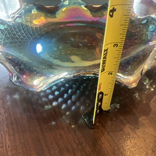 Carnival Indiana Glass Co. Iridescent Blue Purple 2908 Hostess Plate In Box MINT - Picture 15 of 17