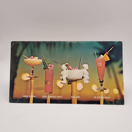 Vintage Sheraton Hawaii Cocktail Menu Tiki Bar