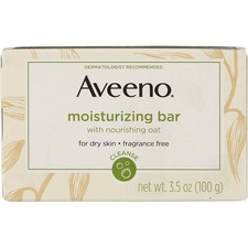 24 Pack Aveeno Moisturizing Bar Soap, Fragrance Free, 3.5 oz
